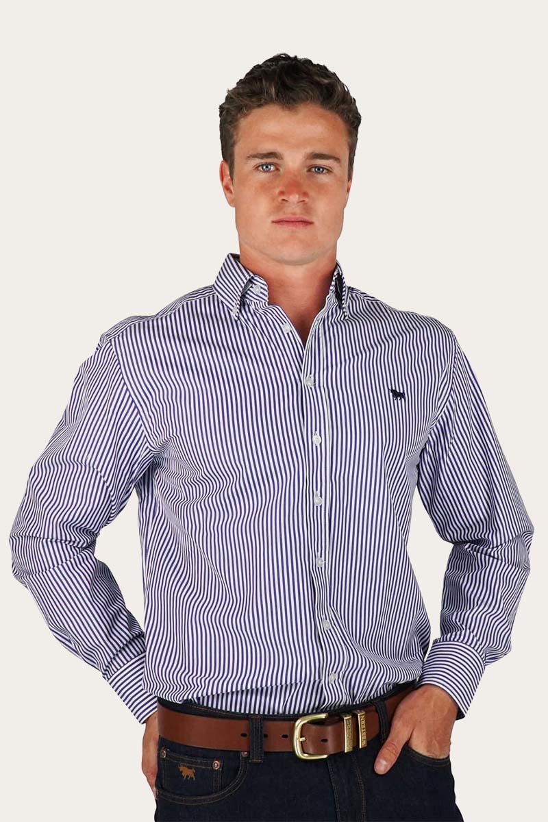 Load image into Gallery viewer, Ringers Western Birdsville Mens Semi Fitted Stripe Shirt
