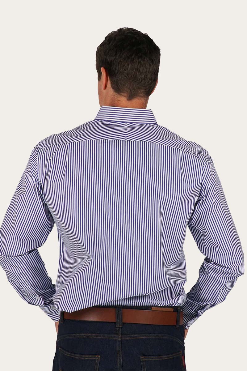 Ringers Western Birdsville Mens Semi Fitted Stripe Shirt