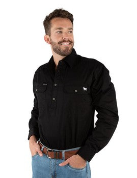 Ringers Western Boss Mens Half Button Work Shirt