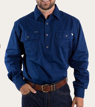 Ringers Western Boss Mens Half Button Work Shirt