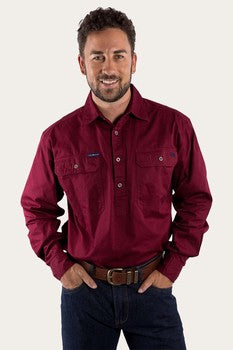 Load image into Gallery viewer, Ringers Western Boss Mens Half Button Work Shirt
