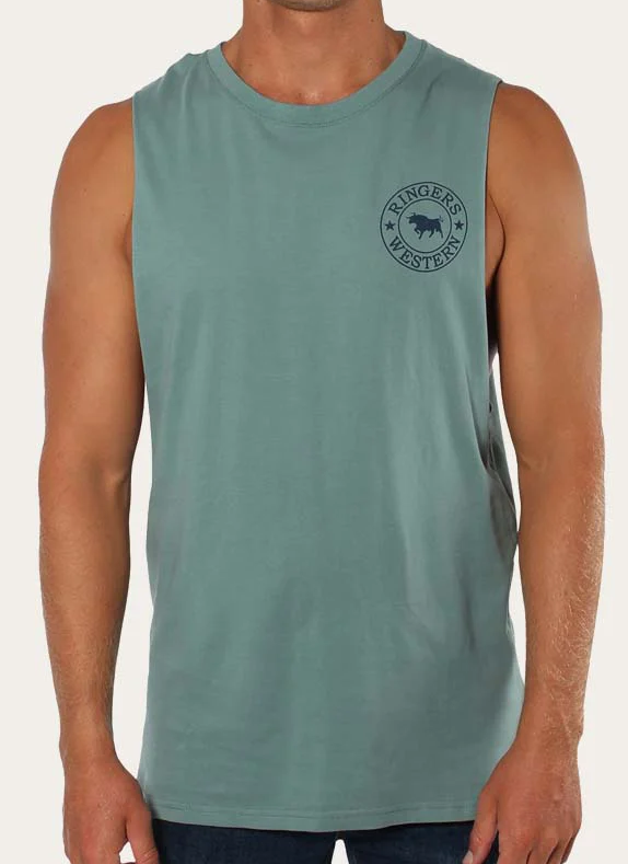 Load image into Gallery viewer, Ringers Western Signature Bull Mens Muscle Tank
