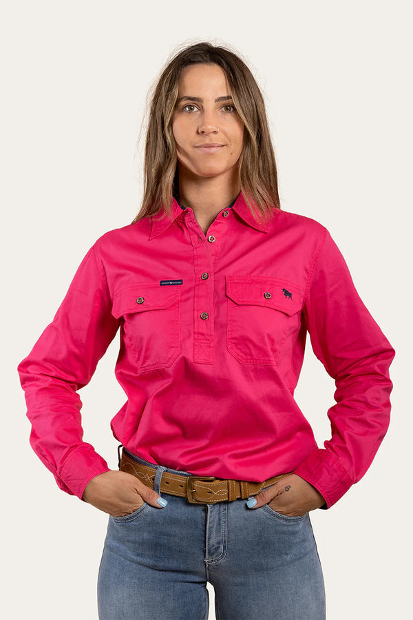 Ringers Western Pentecost River Womens Half Button Work Shirt