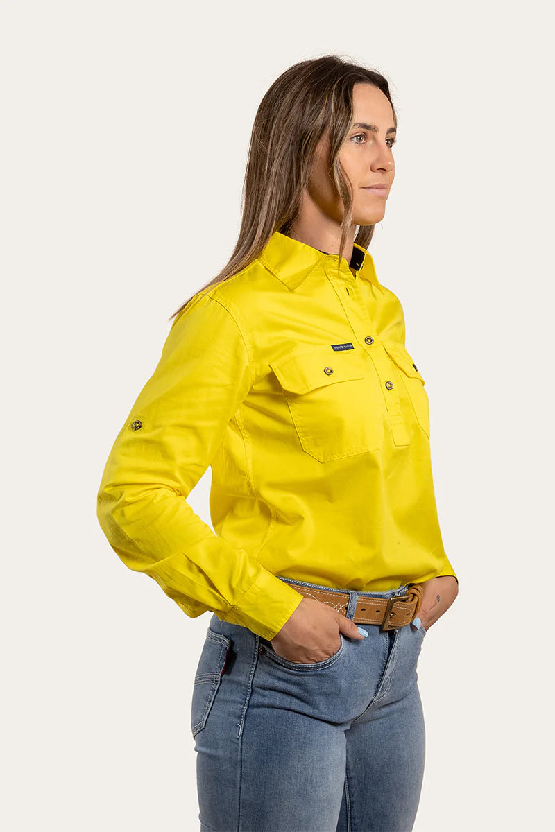 Ringers Western - Jules S/Sleeve Half Button Shirt - Mint main image 1