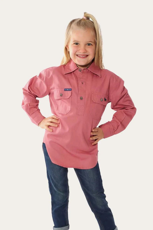 Ringers Western Ord River Kids Half Button Kids Work Shirt