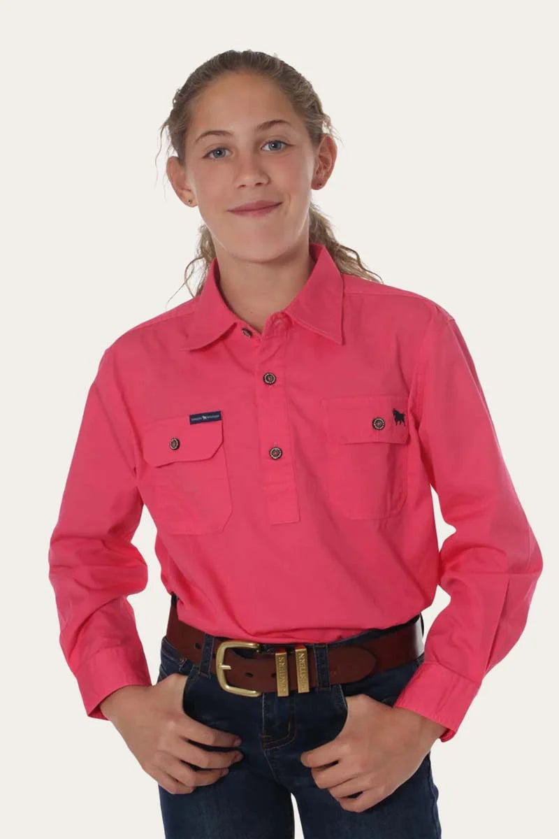 Load image into Gallery viewer, Ringers Western Ord River Kids Half Button Kids Work Shirt
