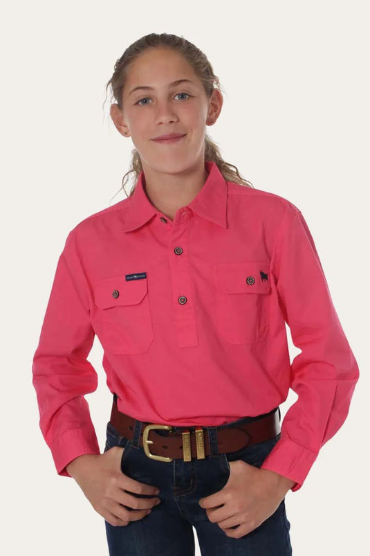 Ringers Western Ord River Kids Half Button Kids Work Shirt