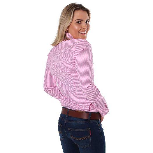 Ringers Western Birdsville Womens Semi Fitted Stripe Shirt