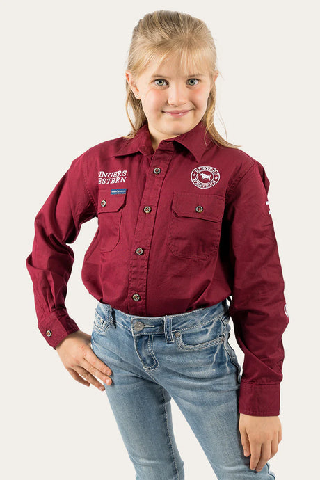 Ringers Western Jackaroo Kids LS Full Button Embroidered Workshirt