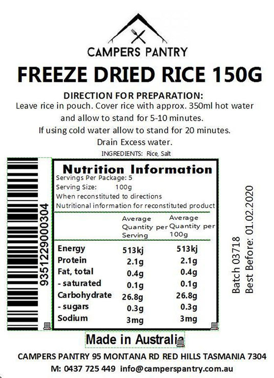 Campers Pantry Rice