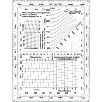 Load image into Gallery viewer, Military Template Technology GPS Plotting Protractor
