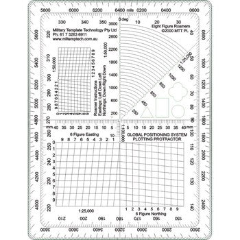 Military Template Technology GPS Plotting Protractor