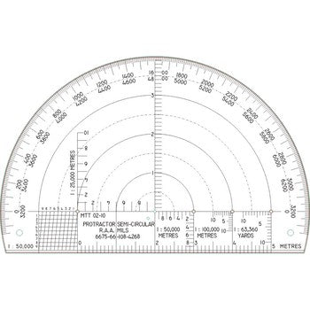 Military Template Technology 6in RAA Semi Circle Protractor